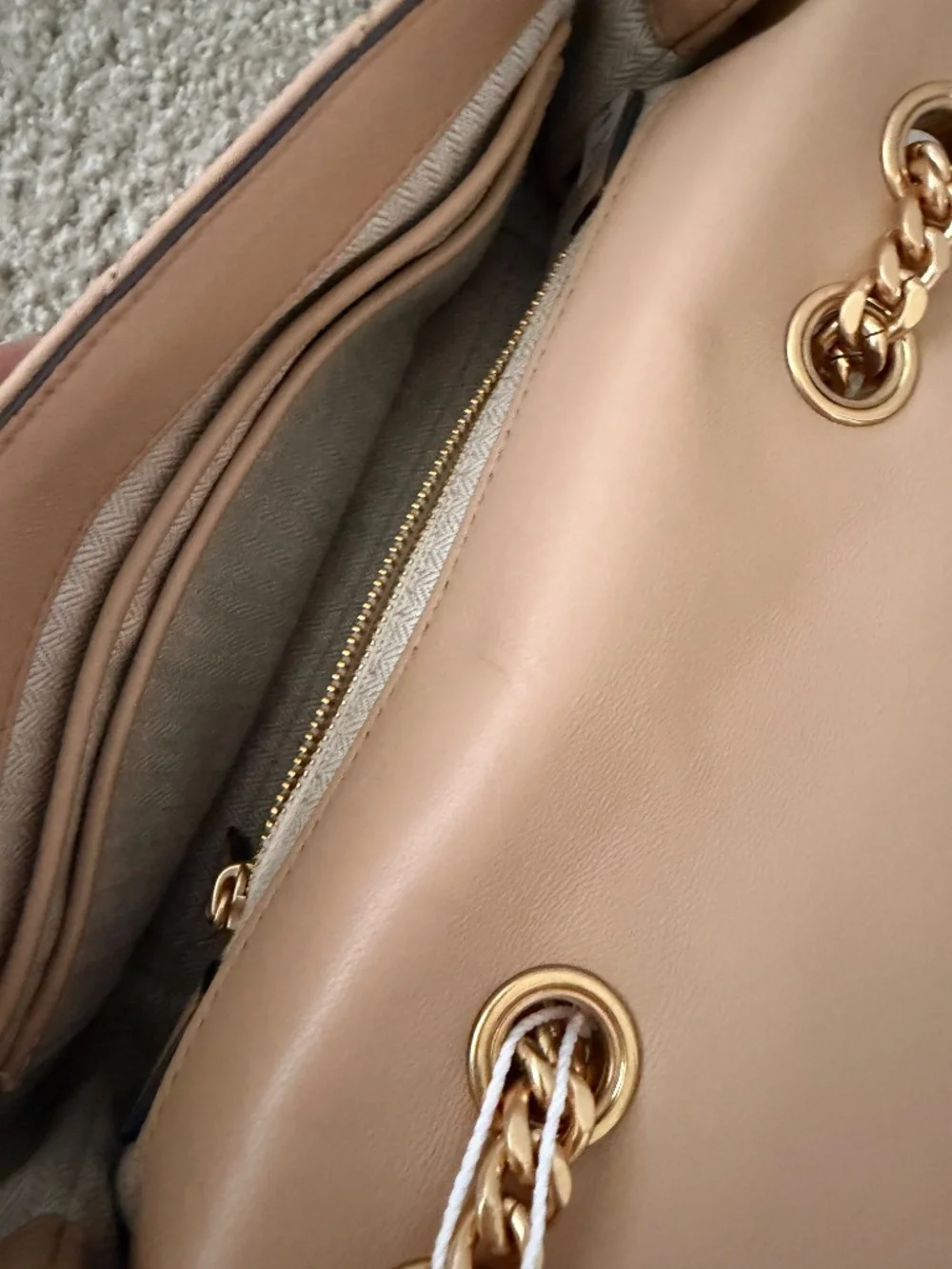 Tory Burch Kira Small Convertible Shoulder Bag Desert Dune Authentic Bag